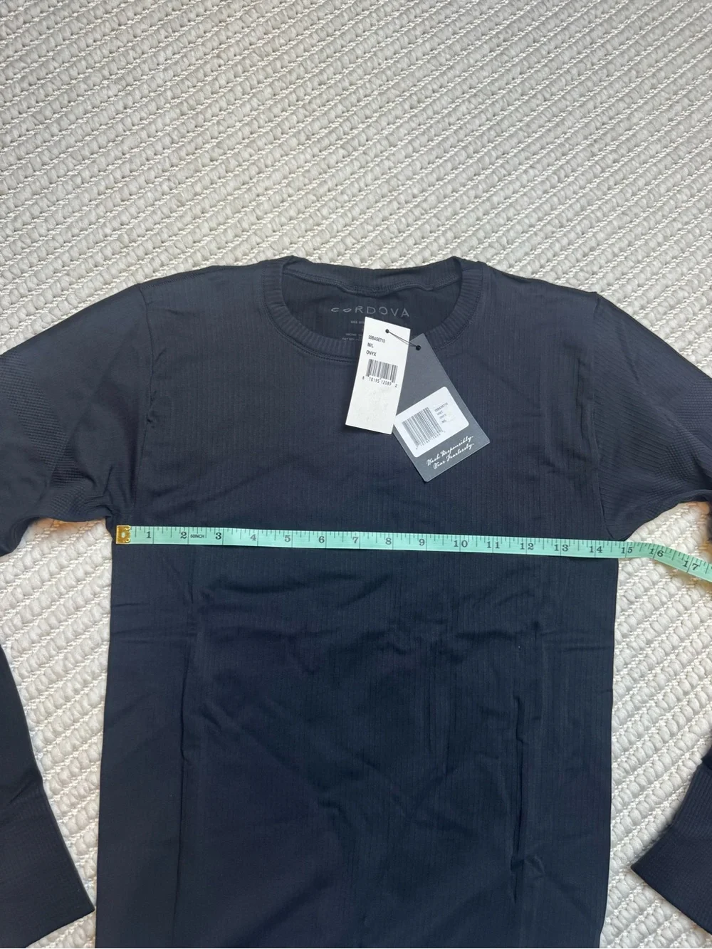 Cordova Ski Base Layers Thermal Long Sleeve Top Only NWT Size M/L Medium Black